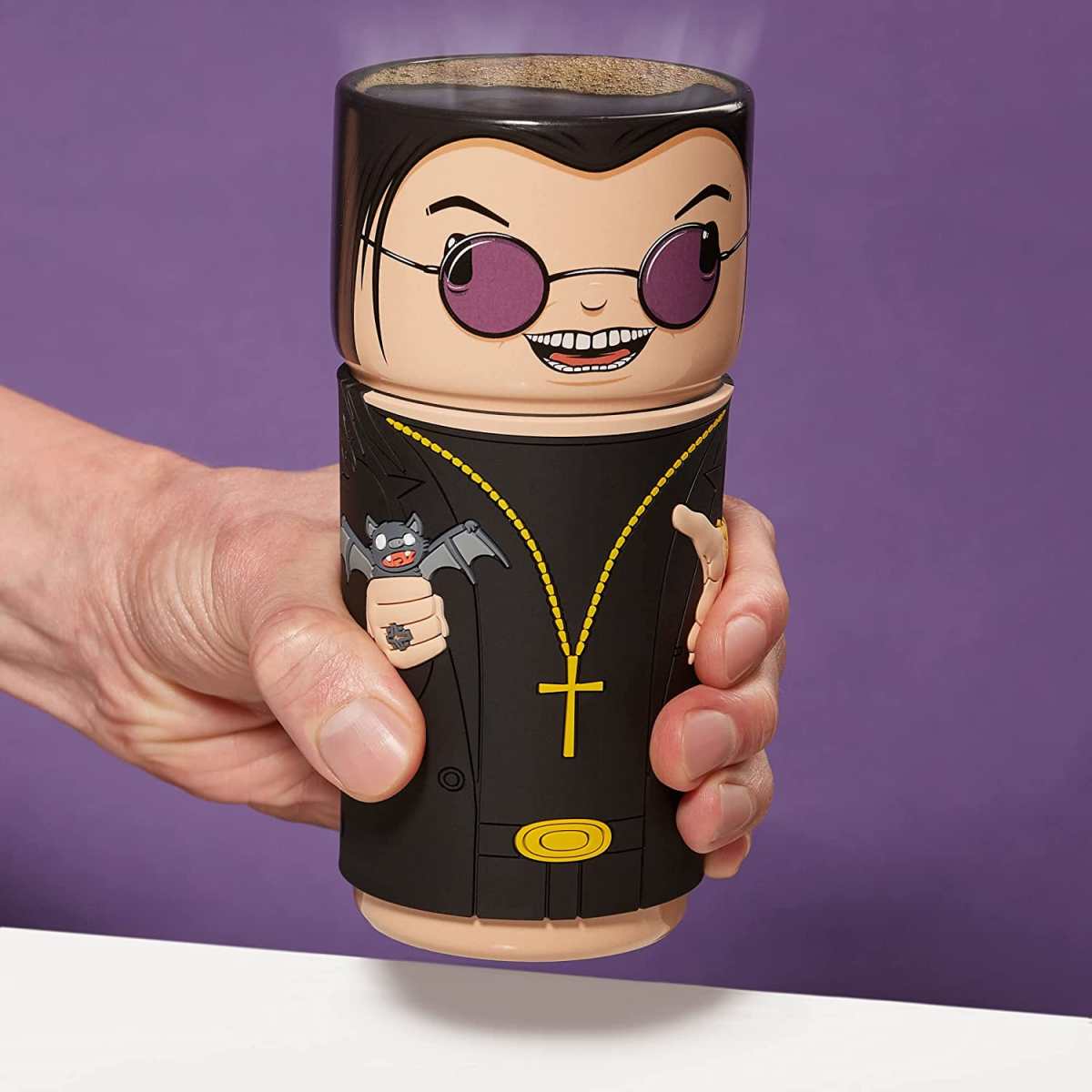 CosCups - Black Sabbath - Ozzy Osbourne Ceramic Mug Gift with Rubber Sleeve 400ml - Image 4